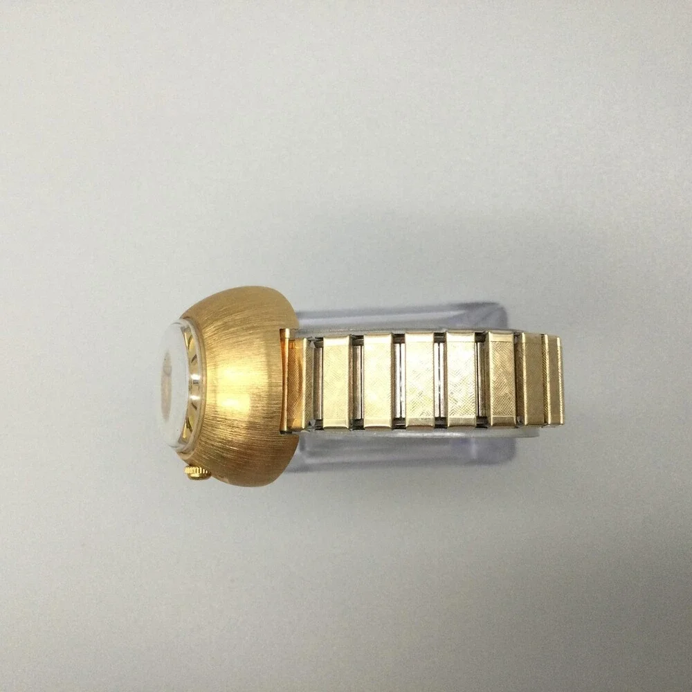Vintage Timex Electric Womens Watch 30mm Champagne Dial NOT RUNNING FOR PARTS